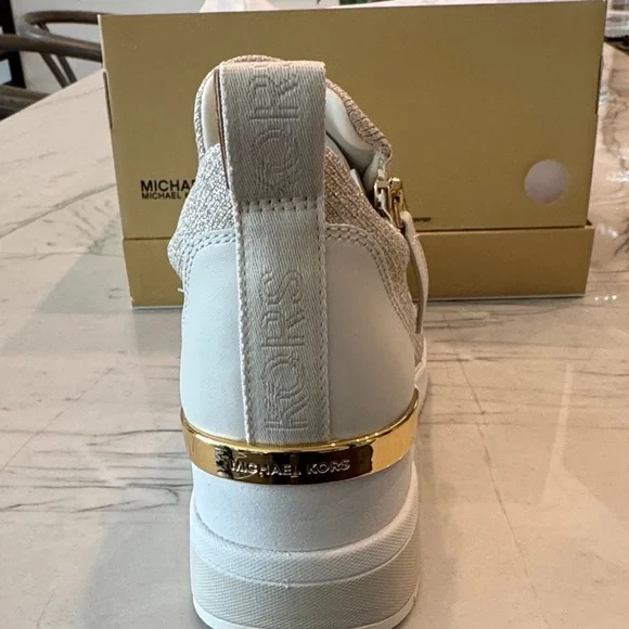 Michael Kors Women's Champagne Slip-On Sneakers - Picture 2 of 6